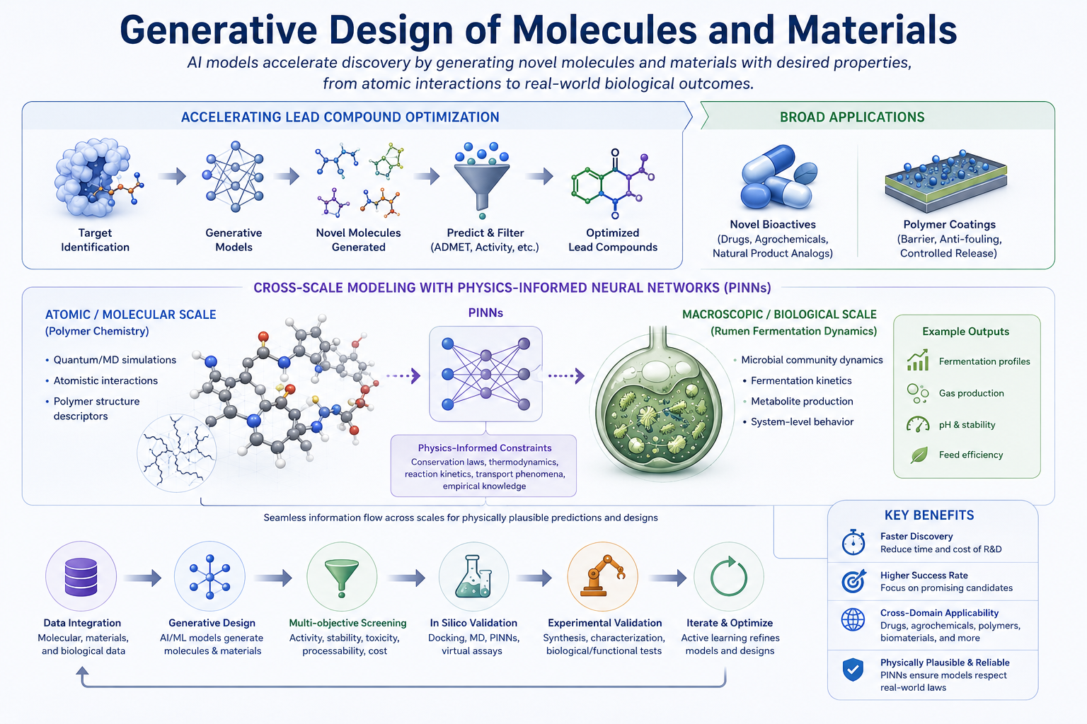Generative molecular design